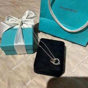 Tiffany&Co Peretti Silver Open Heart Necklace